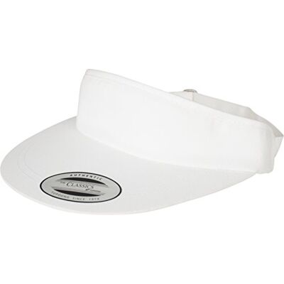Flexfit Unisex Flat Round Visor Cap Cap Cap, wit, Eén maat Flexfit Unisex Flat Round Visor Cap Cap Cap, wit, Eén maat
