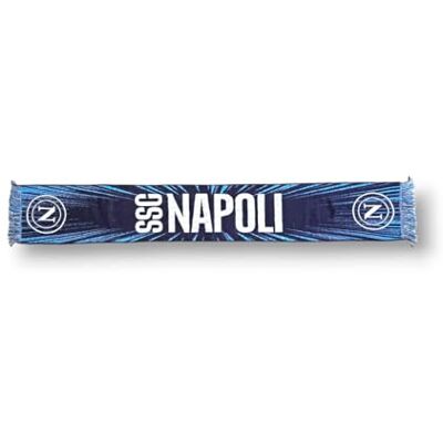 3R SPORT SRL 3R Sport SSC Napoli Jacquard-sjaal, officieel product, 100% acryl, lichtblauw, wit, blauw 3R SPORT SRL 3R Sport SSC Napoli Jacquard-sjaal, officieel product, 100% acryl, lichtblauw, wit, blauw