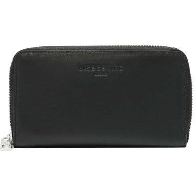 LIEBESKIND BERLIN Leren portemonnee Lila Sheep Natural Frieda Wallet Black zwart LIEBESKIND BERLIN Leren portemonnee Lila Sheep Natural Frieda Wallet Black zwart