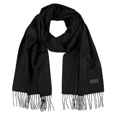 HICKEY FREEMAN Solide 100% Italiaanse kasjmier sjaal voor heren, ultrazachte wintersjaals voor heren, 182 x 30 cm, Zwart, One Size HICKEY FREEMAN Solide 100% Italiaanse kasjmier sjaal voor heren, ultrazachte wintersjaals voor heren, 182 x 30 cm, Zwart, One Size