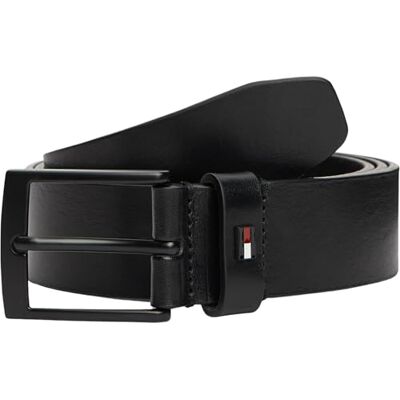 Tommy Hilfiger Heren 3,5 cm Adan lederen riem, Zwart (zwart), 95 Tommy Hilfiger Heren 3,5 cm Adan lederen riem, Zwart (zwart), 95