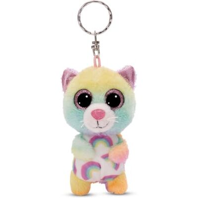 NICI Sleutelhanger GLUBSCHIS Kat Miss Mellie 9 cm kleurrijk Metgezel knuffeldierhanger met sleutelring sleutelhanger voor sleutelkoord, tas, rugzak en meer NICI Sleutelhanger GLUBSCHIS Kat Miss Mellie 9 cm kleurrijk Metgezel knuffeldierhanger met sleutelring sleutelhanger voor sleutelkoord, tas, rugzak en meer
