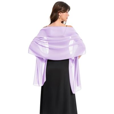 Baoqiya Sjaal voor dames, omslagdoek, voor avondjurk, van chiffon, zachte, elegante, zijdeachtige, pashmina, bruidssjaal, Length(79") * Width(29") Baoqiya Sjaal voor dames, omslagdoek, voor avondjurk, van chiffon, zachte, elegante, zijdeachtige, pashmina, bruidssjaal, Length(79") * Width(29")