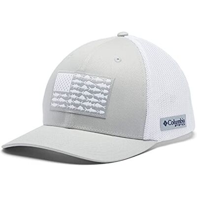 Columbia Unisex PFG Mesh Ball Cap-High, Cool Grey/White/US Fish Flag, XXL, Koele Grijs/Wit/Vis Vlag, XXL Columbia Unisex PFG Mesh Ball Cap-High, Cool Grey/White/US Fish Flag, XXL, Koele Grijs/Wit/Vis Vlag, XXL