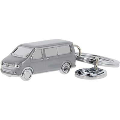 BRISA VW Collection Volkswagen 3D metalen sleutelhanger-ring-accessoire in T5/T6 Bulli Bus design (Classic Bus/grijs) BRISA VW Collection Volkswagen 3D metalen sleutelhanger-ring-accessoire in T5/T6 Bulli Bus design (Classic Bus/grijs)