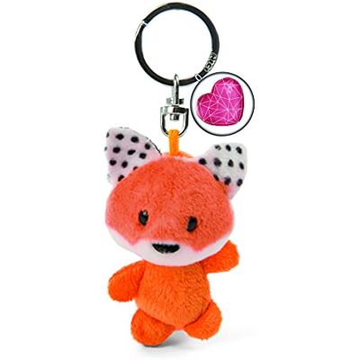 NICI 47533 Sleutelhanger 7 cm hart symbool – geluksbrenger vos hanger voor sleutelband, sleutelhanger & sleutelketting, oranje/wit NICI 47533 Sleutelhanger 7 cm hart symbool – geluksbrenger vos hanger voor sleutelband, sleutelhanger & sleutelketting, oranje/wit