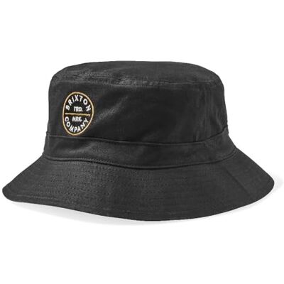 BRIXTON Unisex Pledge Bucket Hoed, zwart, S, zwart, S BRIXTON Unisex Pledge Bucket Hoed, zwart, S, zwart, S