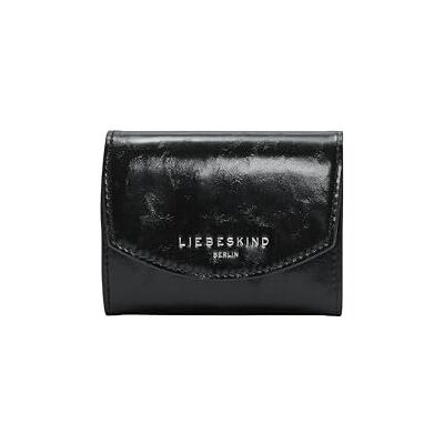 LIEBESKIND BERLIN portemonnee Alessa 3 Paper Louisa Touch Crinkle Black zwart LIEBESKIND BERLIN portemonnee Alessa 3 Paper Louisa Touch Crinkle Black zwart