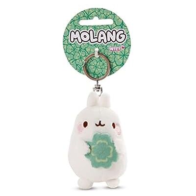 NICI Sleutelhanger MOLANG met klaverblad 8cm NICI Sleutelhanger MOLANG met klaverblad 8cm