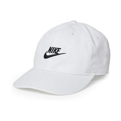 NIKE FB5063-100 K NK Club Cap US CB FUT WSH muts unisex kinderen wit/zwart maat 1SIZE NIKE FB5063-100 K NK Club Cap US CB FUT WSH muts unisex kinderen wit/zwart maat 1SIZE