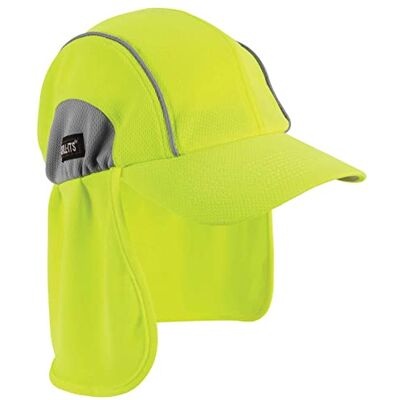Ergodyne Chill zijn 6650 Baseball Cap, Hoed met Nekschaduw, Sweat Wicking, Hoge Zichtbaarheid, Lime Ergodyne Chill zijn 6650 Baseball Cap, Hoed met Nekschaduw, Sweat Wicking, Hoge Zichtbaarheid, Lime
