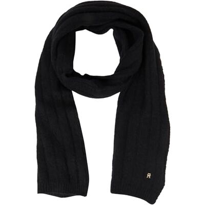 Tommy Hilfiger Dames TH TIMELESS SJAAL AW0AW16655 lichte sjaal, zwart (zwart), one size, Zwart (zwart), Eén maat Tommy Hilfiger Dames TH TIMELESS SJAAL AW0AW16655 lichte sjaal, zwart (zwart), one size, Zwart (zwart), Eén maat