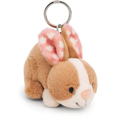 NICI Sleutelhanger Konijn Hopsala 10cm bruin Pluche metgezel voor rugzak of tas, knuffelhanger met metalen ring voor sleutels 61620 NICI Sleutelhanger Konijn Hopsala 10cm bruin Pluche metgezel voor rugzak of tas, knuffelhanger met metalen ring voor sleutels 61620