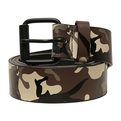 Urban Classics Unisex synthetisch leren camo riem, bruin camo, S/M Urban Classics Unisex synthetisch leren camo riem, bruin camo, S/M