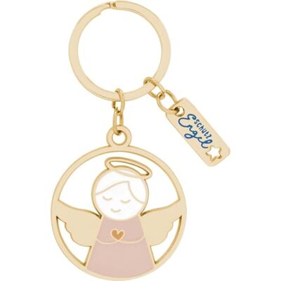 GRUSS & CO Sleutelhanger je beschermengel, figuurlijke hanger met sleutelring, zinklegering, lengte 8,1 cm, geluksbrenger, Kerstmis, oudejaarsavond, 74416, Meerkleurig, Eén maat, Motief "Jouw GRUSS & CO Sleutelhanger je beschermengel, figuurlijke hanger met sleutelring, zinklegering, lengte 8,1 cm, geluksbrenger, Kerstmis, oudejaarsavond, 74416, Meerkleurig, Eén maat, Motief "Jouw