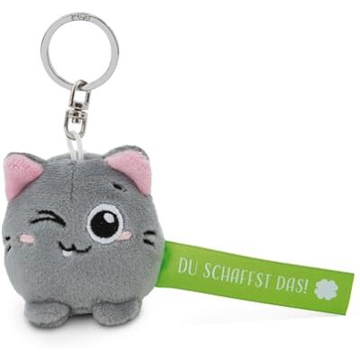 NICI Sleutelhanger Kat Du schaffst das 5 cm grijs traditie metgezel voor rugzak of tas, sleutelhouder voor klein en groot 62059 NICI Sleutelhanger Kat Du schaffst das 5 cm grijs traditie metgezel voor rugzak of tas, sleutelhouder voor klein en groot 62059