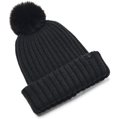 UNDER ARMOUR Dames W Halftime Pom Beanie Muts Zwart UNDER ARMOUR Dames W Halftime Pom Beanie Muts Zwart