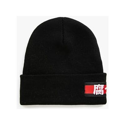 Koton Muts met vouwen etiket detail baret muts, zwart (999), eenheidsmaat voor heren, zwart (999) Koton Muts met vouwen etiket detail baret muts, zwart (999), eenheidsmaat voor heren, zwart (999)