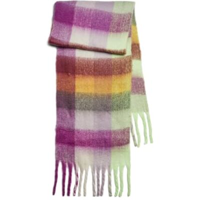 PIECES PcNussa Long Scarf Bc, Festival Fuchsia/Checks: veelkleurig, Eén Maat PIECES PcNussa Long Scarf Bc, Festival Fuchsia/Checks: veelkleurig, Eén Maat