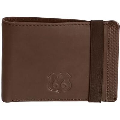 Route 66 Daniel Herenportemonnee met portemonnee, creditcardhouder voor heren, lederen portemonnee met RFID, ideaal als cadeau voor mannen, leren portemonnee, Daniel, Bruin, Estándar Route 66 Daniel Herenportemonnee met portemonnee, creditcardhouder voor heren, lederen portemonnee met RFID, ideaal als cadeau voor mannen, leren portemonnee, Daniel, Bruin, Estándar
