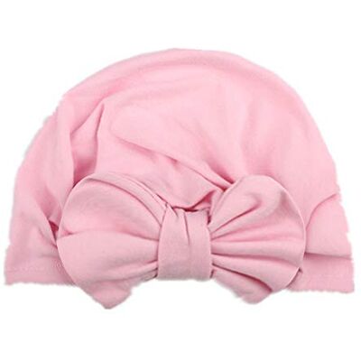KAEHA SUN-073-06 babymuts, voor meisjes, winter, modieus, warm gevouwen, katoen, beanieballen, Indiase hoed voor pasgeborenen, roze KAEHA SUN-073-06 babymuts, voor meisjes, winter, modieus, warm gevouwen, katoen, beanieballen, Indiase hoed voor pasgeborenen, roze