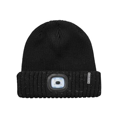 SealSkinz Heydon waterdichte koud weer Led Roll Manchet Beanie Hoed, Zwart, S-M SealSkinz Heydon waterdichte koud weer Led Roll Manchet Beanie Hoed, Zwart, S-M