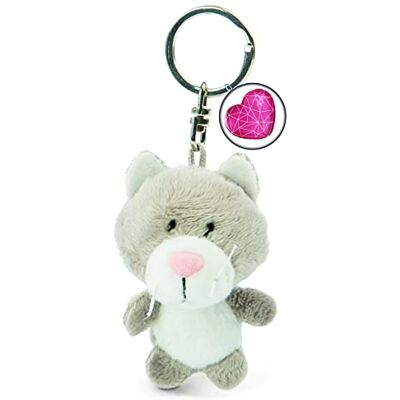 NICI 47531 Sleutelhanger 7 cm hart symbool – geluksbrenger kattenhanger voor sleutelhanger, sleutelhanger en sleutelketting, grijs/wit NICI 47531 Sleutelhanger 7 cm hart symbool – geluksbrenger kattenhanger voor sleutelhanger, sleutelhanger en sleutelketting, grijs/wit