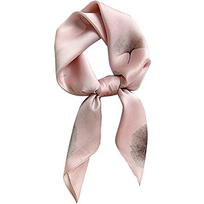 MEISEE 4-delige dames 60 cm grote zijden vierkante sjaal halsdoek haar hoofddoek halsdoek zachte polyester mode (A-10 wit + blauw + lichtblauw + roze), Roze Ginkgo-bladeren, 27in MEISEE 4-delige dames 60 cm grote zijden vierkante sjaal halsdoek haar hoofddoek halsdoek zachte polyester mode (A-10 wit + blauw + lichtblauw + roze), Roze Ginkgo-bladeren, 27in