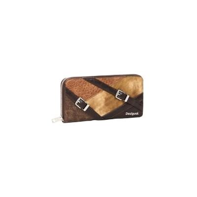 Desigual portemonnee Mone Aurea Fiona Long Wallet Chocolate bruine Desigual portemonnee Mone Aurea Fiona Long Wallet Chocolate bruine