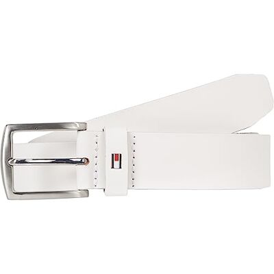 Tommy Hilfiger Heren Nieuw Denton 3.5 Riem Leer, Wit (Optisch Wit), 95 Tommy Hilfiger Heren Nieuw Denton 3.5 Riem Leer, Wit (Optisch Wit), 95