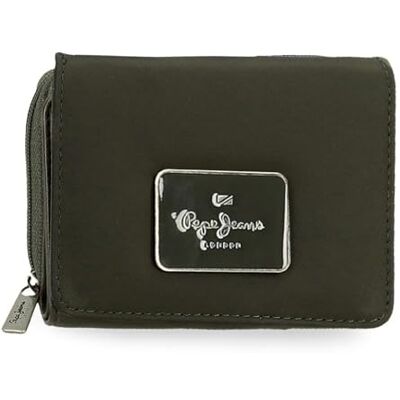 Pepe Jeans Christine Portemonnee met portemonnee, groen, 10 x 8 x 3 cm, polyester, met details van kunstleer van Joumma Bags, Groen, Eén maat, portemonnee met portemonnee Pepe Jeans Christine Portemonnee met portemonnee, groen, 10 x 8 x 3 cm, polyester, met details van kunstleer van Joumma Bags, Groen, Eén maat, portemonnee met portemonnee
