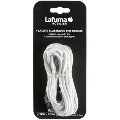 Lafuma Elastische veters met uiteinden voor RSX/RSXA, set van 4 veters, kleur wit, LFM2322-0020 (verpakking kan variëren) Lafuma Elastische veters met uiteinden voor RSX/RSXA, set van 4 veters, kleur wit, LFM2322-0020 (verpakking kan variëren)
