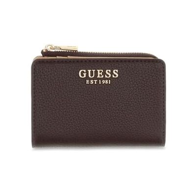 GUESS portemonnee Melody SLG Zip Around Card Case Brown donkerbruin GUESS portemonnee Melody SLG Zip Around Card Case Brown donkerbruin