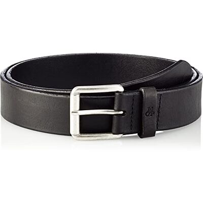 Marc O'Polo Leren herenriem met metalen gesp, zwart, 100 Marc O'Polo Leren herenriem met metalen gesp, zwart, 100