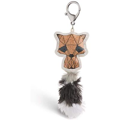 NICI 45589 wasbeer kurk-look 12 cm tassenhanger van kunstleer, kleurrijk NICI 45589 wasbeer kurk-look 12 cm tassenhanger van kunstleer, kleurrijk