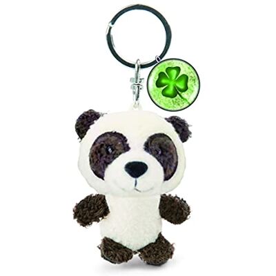 NICI 47537 Sleutelhanger 7 cm klaverblad symbool – geluksbrenger panda-hanger voor sleutelband, sleutelhanger en sleutelketting, wit/zwart NICI 47537 Sleutelhanger 7 cm klaverblad symbool – geluksbrenger panda-hanger voor sleutelband, sleutelhanger en sleutelketting, wit/zwart