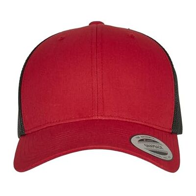 Flexfit Uniseks honkbalpet, ondoorzichtig, rood/zwart, One size Flexfit Uniseks honkbalpet, ondoorzichtig, rood/zwart, One size