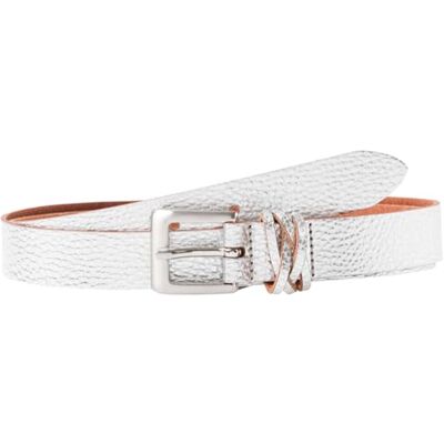 Brax DOB lederen riem voor dames, metallic riem, lichtgrijs, 80 Brax DOB lederen riem voor dames, metallic riem, lichtgrijs, 80