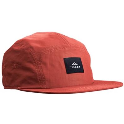 Tillak Wallowa Camp Hat, lichtgewicht nylon pet met 5 panelen en kliksluiting, Supai Rood, one size Tillak Wallowa Camp Hat, lichtgewicht nylon pet met 5 panelen en kliksluiting, Supai Rood, one size