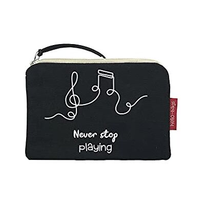 hello-bags N-001-NEVER Stop, damesportemonnee, zwart hello-bags N-001-NEVER Stop, damesportemonnee, zwart