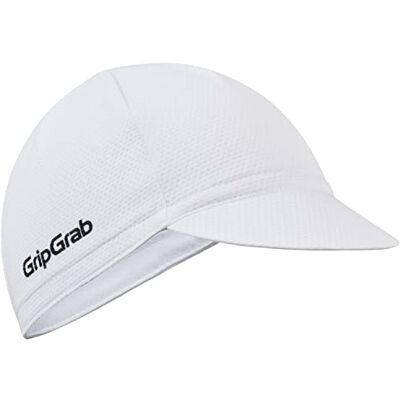 GripGrab Lichte zomerfietspet, uv-bescherming, retro vliegenbescherming, onderhelm, fietsmuts, onder helm, wit, 57-63 GripGrab Lichte zomerfietspet, uv-bescherming, retro vliegenbescherming, onderhelm, fietsmuts, onder helm, wit, 57-63