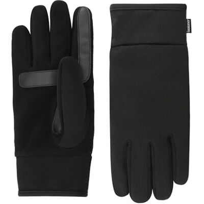isotoner Heren Stretch Touchscreen Handschoenen met Waterafstotende Technologie, Zwart, L isotoner Heren Stretch Touchscreen Handschoenen met Waterafstotende Technologie, Zwart, L