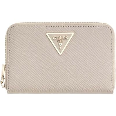 GUESS portemonnee Laurel II SLG Medium Zip Around Wallet Taupe GUESS portemonnee Laurel II SLG Medium Zip Around Wallet Taupe