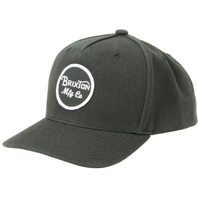 BRIXTON Unisex Wheeler Snapback Cap, zwart, One size BRIXTON Unisex Wheeler Snapback Cap, zwart, One size