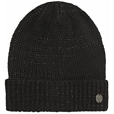 Tamaris dames beanie muts, jet black, Eén maat Tamaris dames beanie muts, jet black, Eén maat
