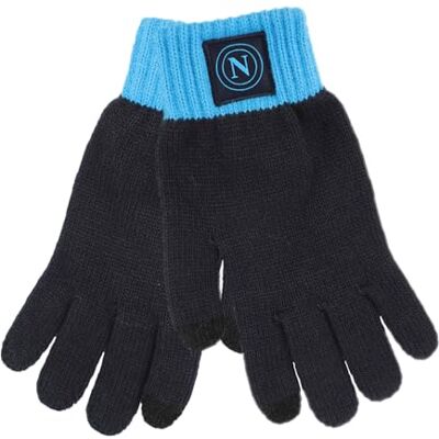 Enzo Castellano SSC NAPOLI Uni-handschoen met textielpatch, touchscreen, 95% PC, 5% EA 123486, Blauw, One size Enzo Castellano SSC NAPOLI Uni-handschoen met textielpatch, touchscreen, 95% PC, 5% EA 123486, Blauw, One size