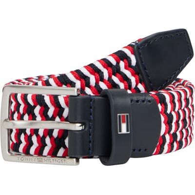 Tommy Hilfiger Unisex geweven riem KA0KA00003 vaste riem, rood (rood wit blauw), L-XL, Rood (Rood Wit Blauw), L/XL Tommy Hilfiger Unisex geweven riem KA0KA00003 vaste riem, rood (rood wit blauw), L-XL, Rood (Rood Wit Blauw), L/XL
