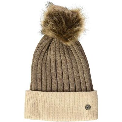 Duke and Co HyFashion Luxemburg Luxe Bobble Hoed, Koffie/Beige, 200 g Duke and Co HyFashion Luxemburg Luxe Bobble Hoed, Koffie/Beige, 200 g
