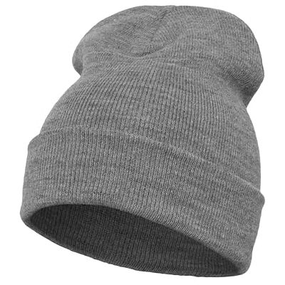 Flexfit Muts Heavyweight Long Beanie, Heather Grey, One size Flexfit Muts Heavyweight Long Beanie, Heather Grey, One size