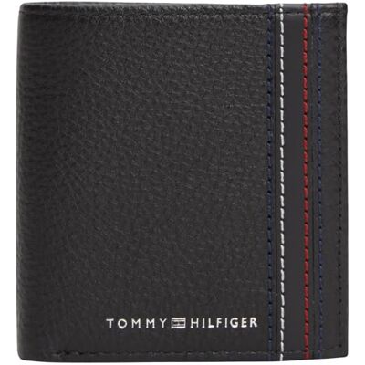 Tommy Hilfiger Heren Th Central Trifoild AM0AM14230 kaarthouder, zwart (zwart), één maat Tommy Hilfiger Heren Th Central Trifoild AM0AM14230 kaarthouder, zwart (zwart), één maat